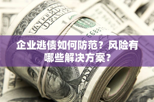 武汉企业逃债如何防范？风险有哪些解决方案？