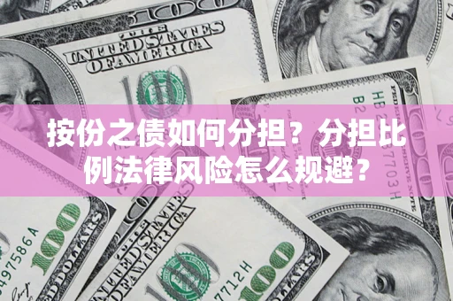 武汉按份之债如何分担？分担比例法律风险怎么规避？