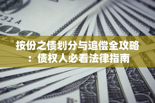 武汉按份之债划分与追偿全攻略：债权人必看法律指南