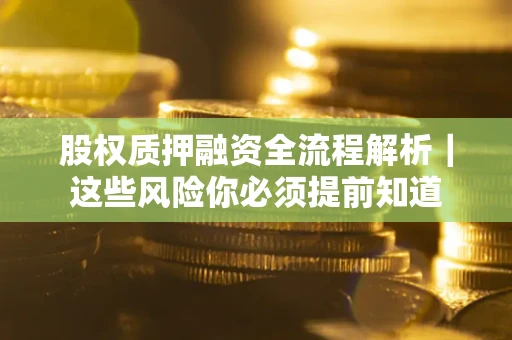 武汉股权质押融资全流程解析｜这些风险你必须提前知道