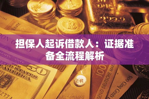 武汉担保人起诉借款人：证据准备全流程解析