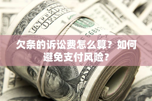 武汉欠条的诉讼费怎么算？如何避免支付风险？