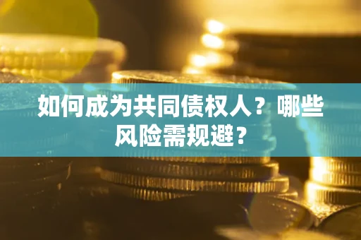武汉如何成为共同债权人？哪些风险需规避？