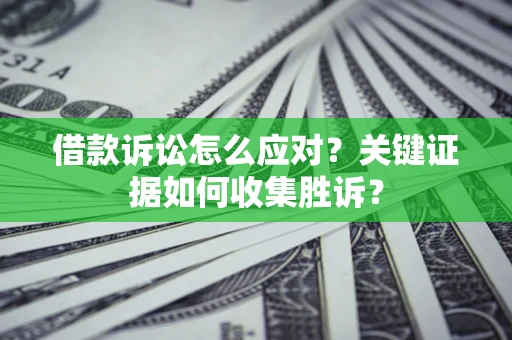 武汉借款诉讼怎么应对？关键证据如何收集胜诉？